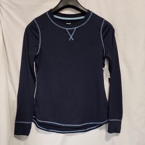 Snowflake Pj's Navy Long Sleeve